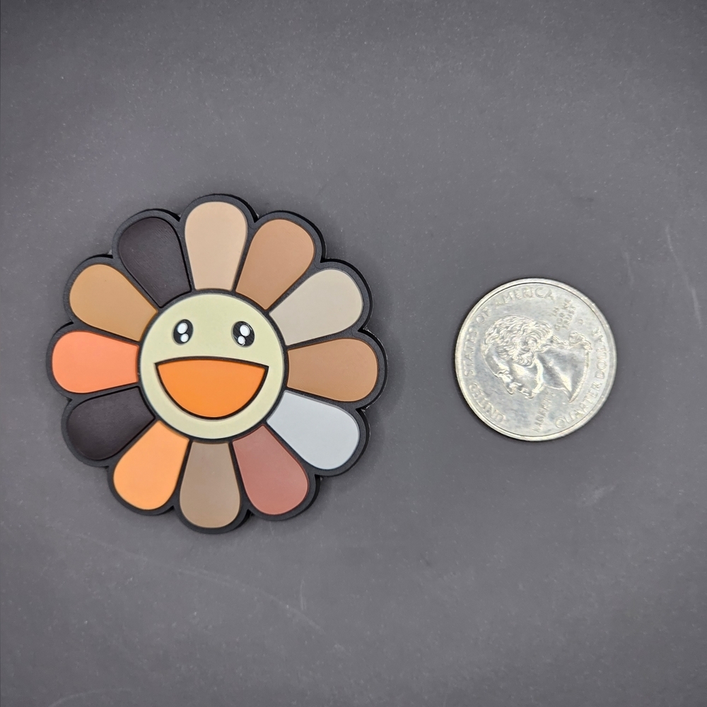 (5/$15) Brown Flower Croc Charm